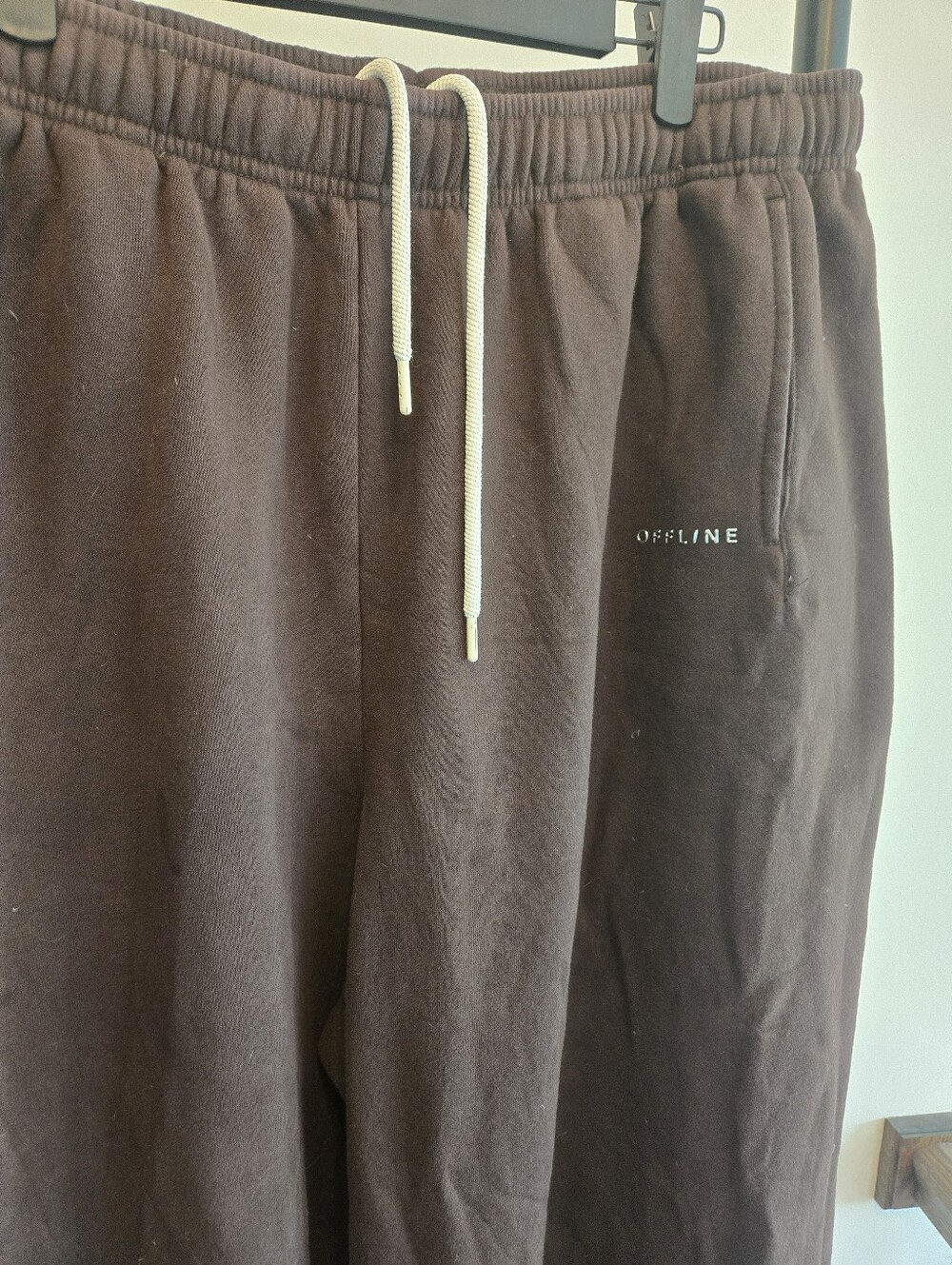 Aerie OFFLINE Brown Fleece Baggy Fit Jogger Sweatpants XL Women - Picture 2 of 6